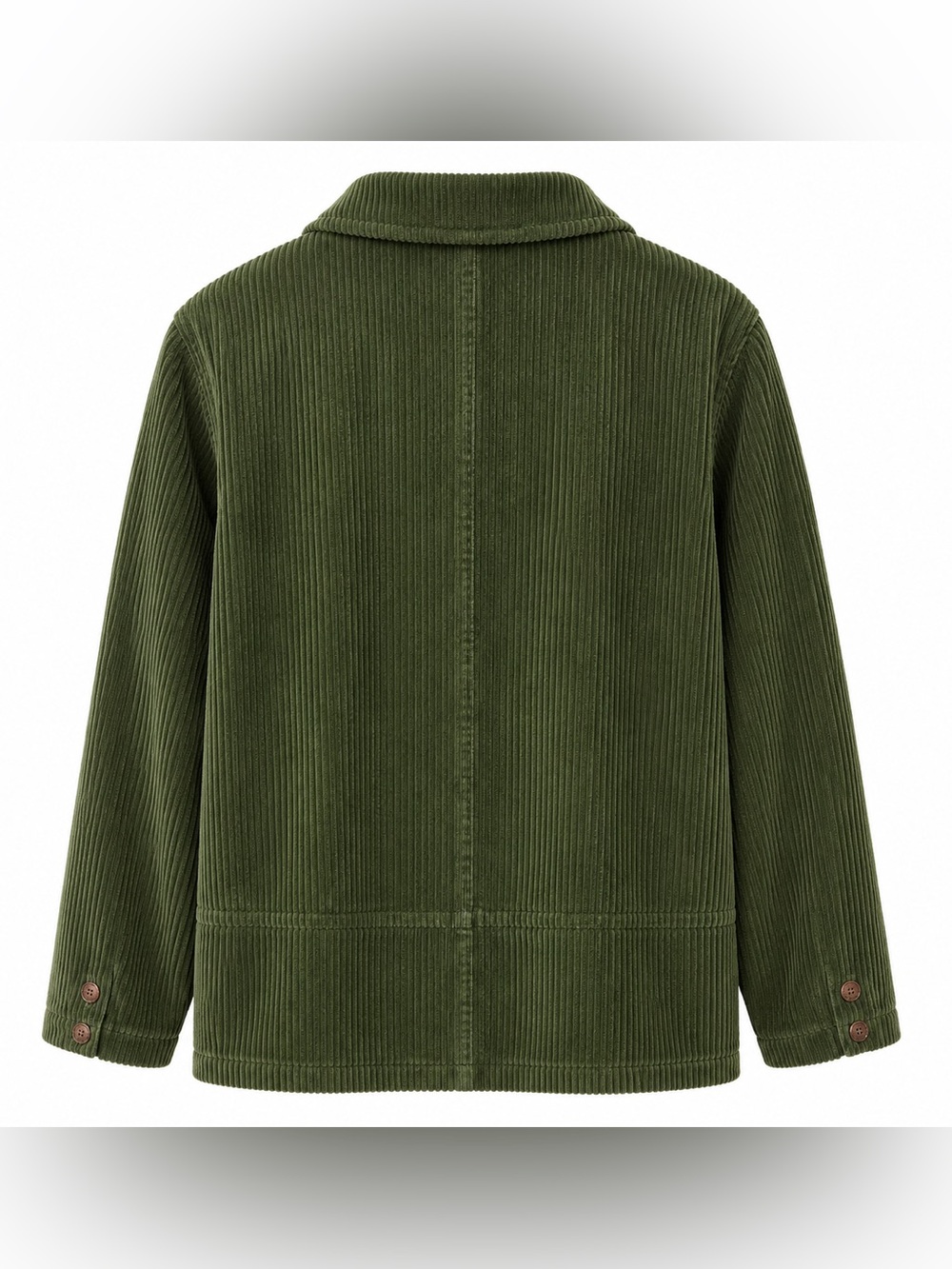 Abercrombie & Fitch Sherpa Lined Corduroy Coat Jacket Mens Medium Green Vintage - Picture 2 of 4